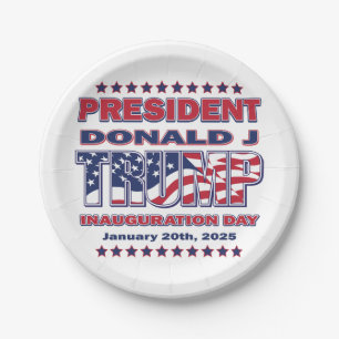 Assiettes En Carton Inauguration du président Trump 2025
