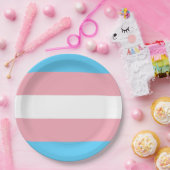 Assiettes En Carton Indicateur de la fierté transgenre (Fête)