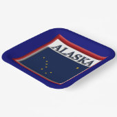 Assiettes En Carton Indicateur de l'état de l'Alaska 9" (Angulaire)