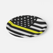 Assiettes En Carton Indicateur de ligne jaune fin (Angle)