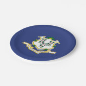 Assiettes En Carton Indicateur d'état Connecticut (Angle)