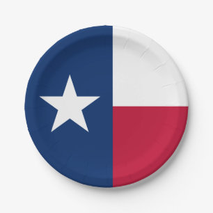 Assiettes En Carton Indicateur d'état du Texas