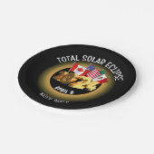 Assiettes En Carton Indicateurs d'ECLIPSE SOLAIRE 2024 personnalisés (Angle)