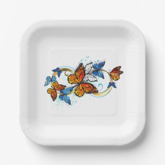 Assiettes En Carton Infinity of Monarch Butterflies (Recto)