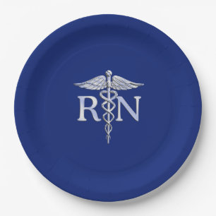 Assiettes En Carton Infirmière autorisée RN Caduceus Conception