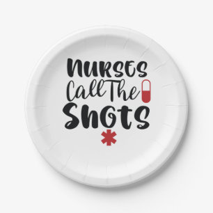 Assiettes En Carton Infirmière-Cadeau Appelez Les Tirs