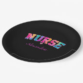 Assiettes En Carton Infirmière colorée (Angle)