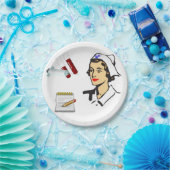 Assiettes En Carton Infirmière des plaques de papier (Fête)