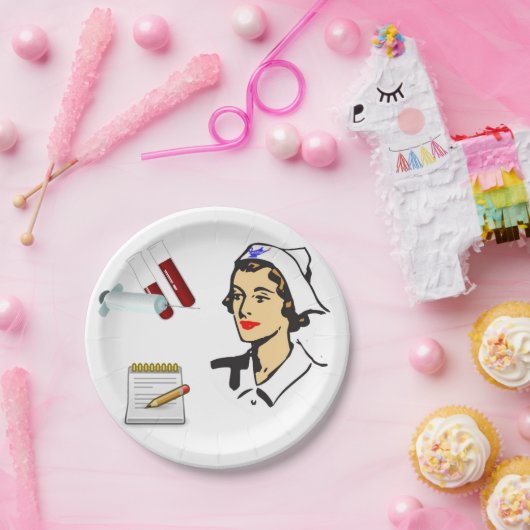 Assiettes En Carton Infirmière des plaques de papier (Fête)