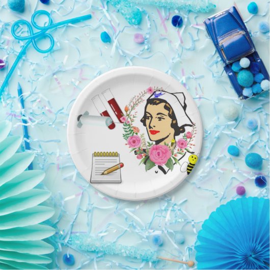 Assiettes En Carton Infirmière des plaques de papier (Fête)