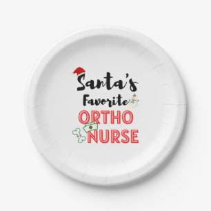 Assiettes En Carton infirmière orthopédique de Noël