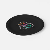 Assiettes En Carton Infirmière Praticien Coeur Mot Cloud Aquarelle (Angle)