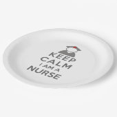 Assiettes En Carton Infirmière Symbole Garder le calme Je suis infirmi (Angle)