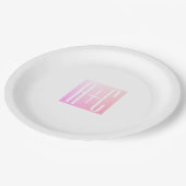 Assiettes En Carton Initiales de couple | Gradation rose subtile (Angle)
