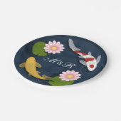 Assiettes En Carton Initiales du monogramme japonais Koi Fish (Angle)