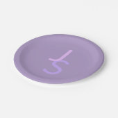 Assiettes En Carton Initiales monogrammes à chevauchement moderne | Po (Angle)