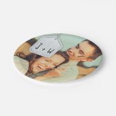 Assiettes En Carton Initiales rustiques du Scrapbook et Mariage photo (Angle)