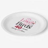 Assiettes En Carton inséparables du 40e anniversaire Personnalisés (Angle)