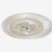 Assiettes En Carton Inséparables Mariage Thème Plaques de papier Noms, (Angle)