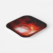 Assiettes En Carton Inspiration Flaming Baseball (Angulaire)