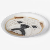 Assiettes En Carton Inspiré 3D Bulldog (Angle)