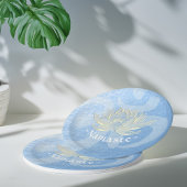 Assiettes En Carton Instructeur de méditation Blue Gold Lotus Yoga Stu