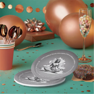 Assiettes En Carton Instructeur de méditation Yoga Reiki Master Lotus 