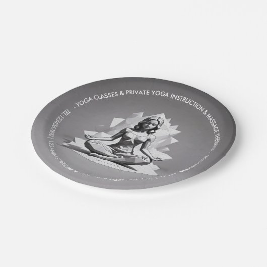 Assiettes En Carton Instructeur de méditation Yoga Reiki Master Lotus (Angle)