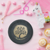 Assiettes En Carton Instructeur de méditation Yoga Studio Black Gold T (Fête)