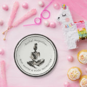 Assiettes En Carton Instructeur de Yoga Lotus Méditation Pose Brosse (Fête)