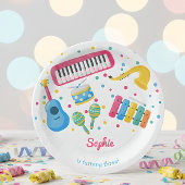 Assiettes En Carton Instruments de musique anniversaire de enfant