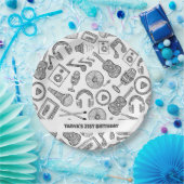 Assiettes En Carton Instruments de musique personnalisés Accessoires d (Fête)