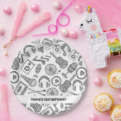 Assiettes En Carton Instruments de musique personnalisés Accessoires d (Fête)