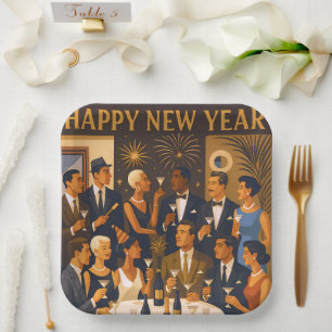 Assiettes En Carton Intellectuels de la Martini du milieu du siècle No