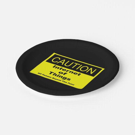 Assiettes En Carton Internet des objets IoT Avertissement Signal d'ave (Angle)