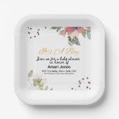 Assiettes En Carton Invitation baby shower (Recto)