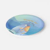 Assiettes En Carton Invitation d'anniversaire du Surf amusant (Angle)