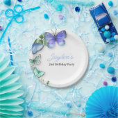 Assiettes En Carton Invitation d'anniversaire papillon, d'anniversaire (Fête)