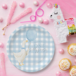 Assiettes En Carton Invitation d'anniversaire pour un an de One Silly