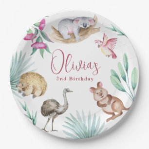 Assiettes En Carton Invitation d'anniversaire pour un animal du zoo d'
