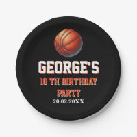 Invitation de basket-ball, fête d'anniversaire