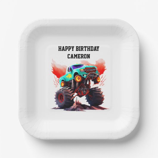 Assiettes En Carton Invitation de la fête des Anniversaires de enfants (Recto)