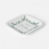 Assiettes En Carton Invitation de Noël Boho Spruce et Fir (Angulaire)