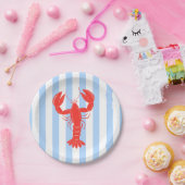 Assiettes En Carton Invitation estivale nautique au homard côtier (Fête)