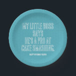 Assiettes En Carton Invitation pour le premier anniversaire<br><div class="desc">Félicite ton nouveau patron pour la fête d'anniversaire. Plaques personnalisées amusantes pour la 1ère fête d'anniversaire du bébé garçon. Faites votre propre fête d'anniversaire unique ! Le motif utilisé dans l'arrière - plan s'appelle "Bishamon-kikkou", un motif louche. Au Japon, il est souvent utilisé pour prier pour la croissance saine des...</div>