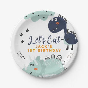 Assiettes En Carton Invitation pour une fête d'anniversaire de 1 an av