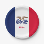 Assiettes En Carton Iowan Flag, Flag of Iowa (Devant)