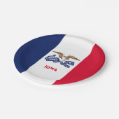 Assiettes En Carton Iowan Flag, Flag of Iowa (Angle)