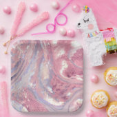 Assiettes En Carton Iridescent Pink and Purple (Fête)