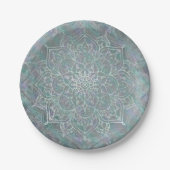 Assiettes En Carton Iridescent Shtoujours Mandala Boho Chic (Devant)